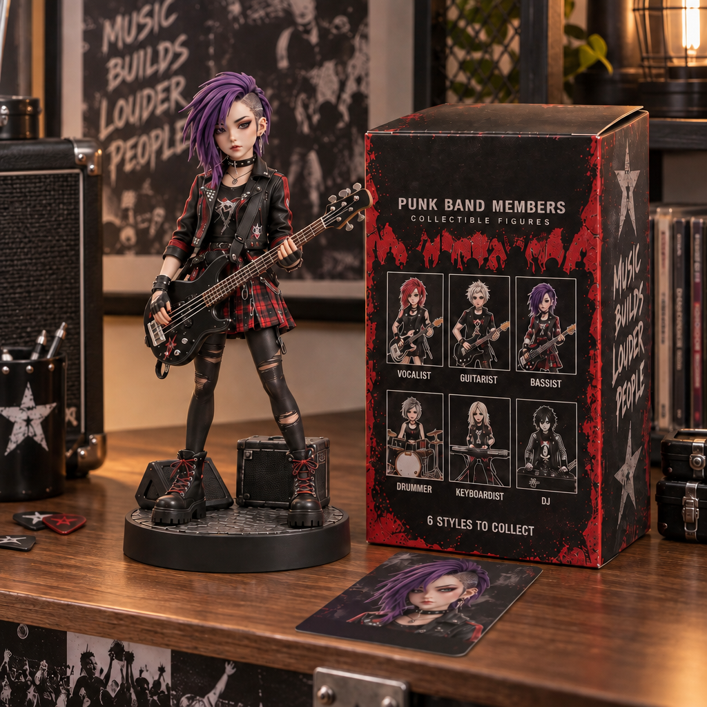 Zarevqo™ RebelStage Punk Band Member Blind Box product view