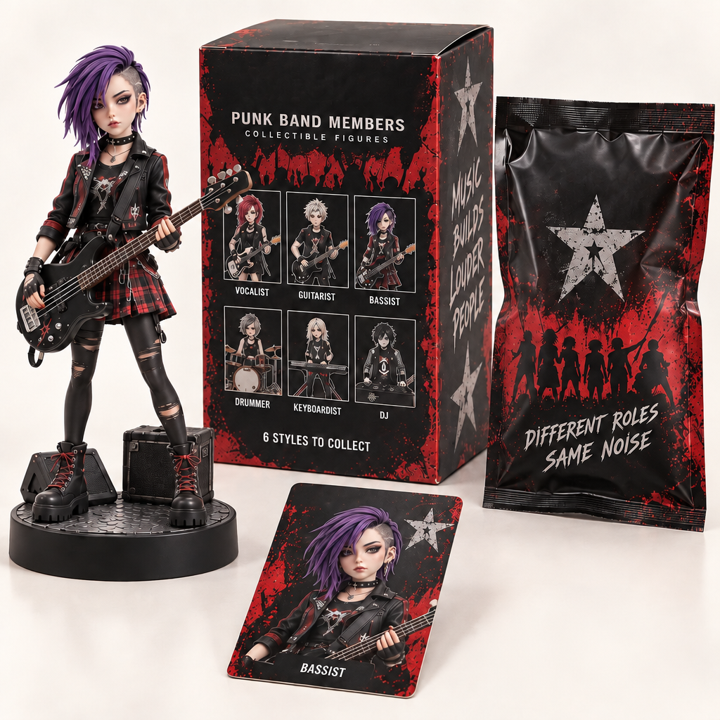 Zarevqo™ RebelStage Punk Band Member Blind Box image 2
