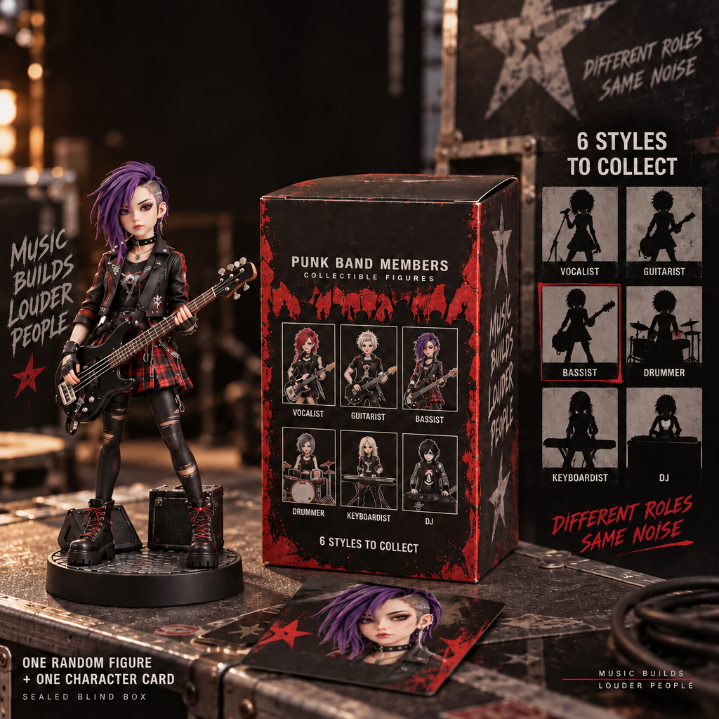 Zarevqo™ RebelStage Punk Band Member Blind Box image 3