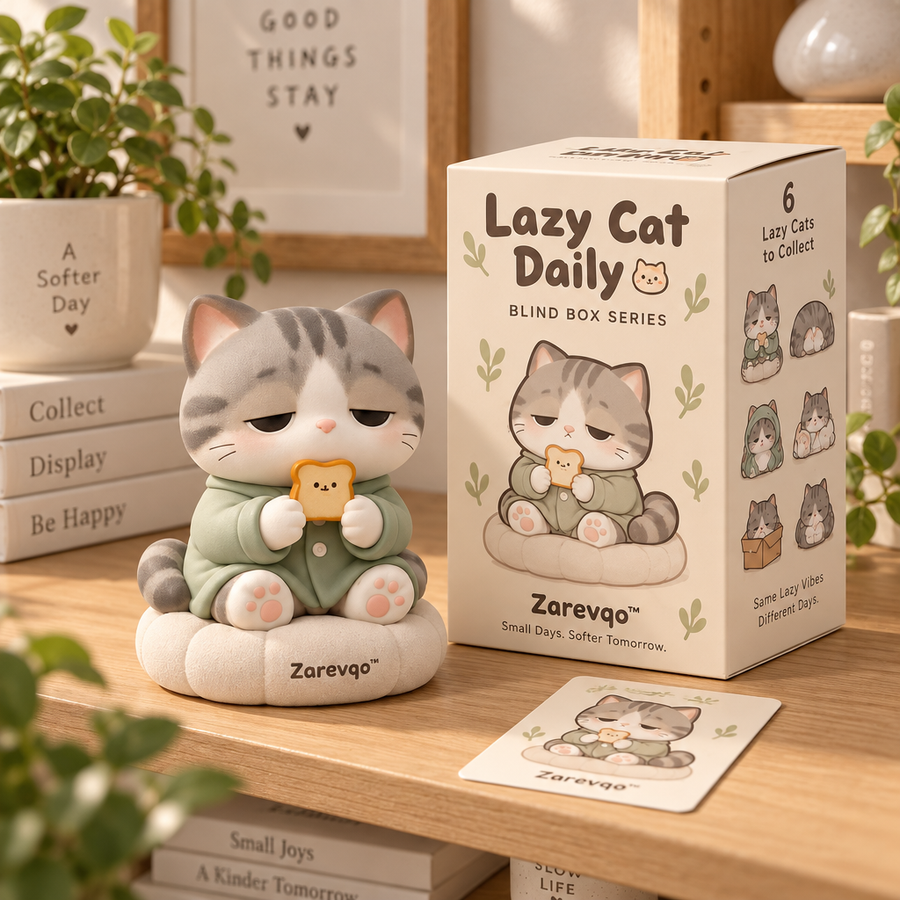 Zarevqo™ LazyPaws Lazy Cat Daily Life Blind Box product view