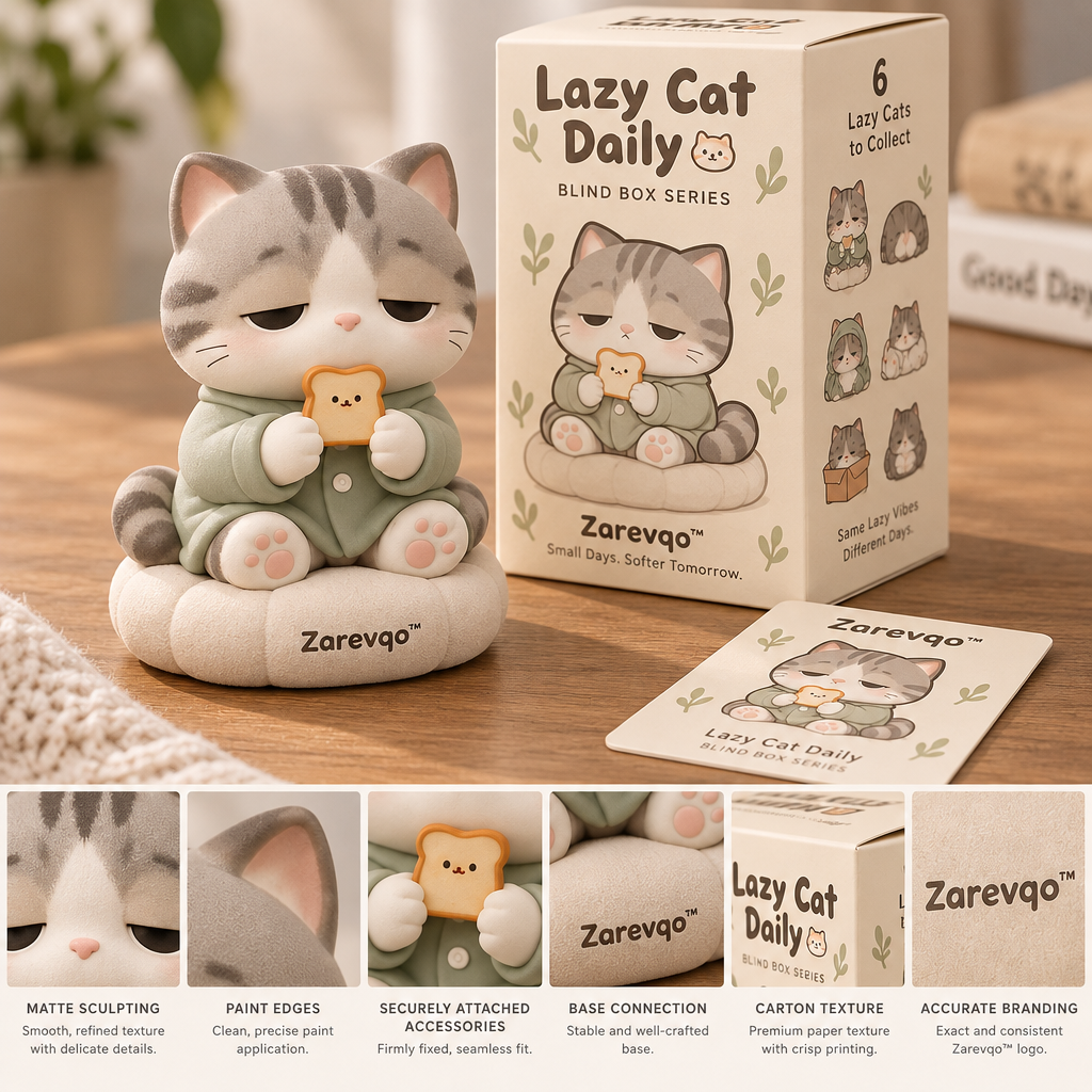 Zarevqo™ LazyPaws Lazy Cat Daily Life Blind Box image 4