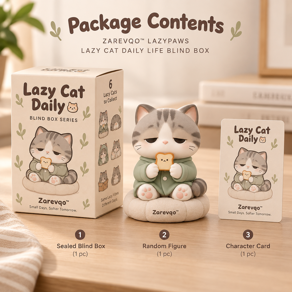 Zarevqo™ LazyPaws Lazy Cat Daily Life Blind Box image 5