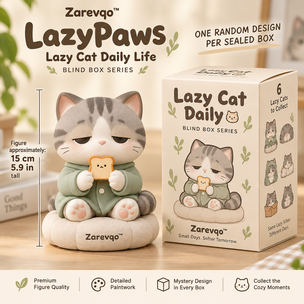 Zarevqo™ LazyPaws Lazy Cat Daily Life Blind Box image 6