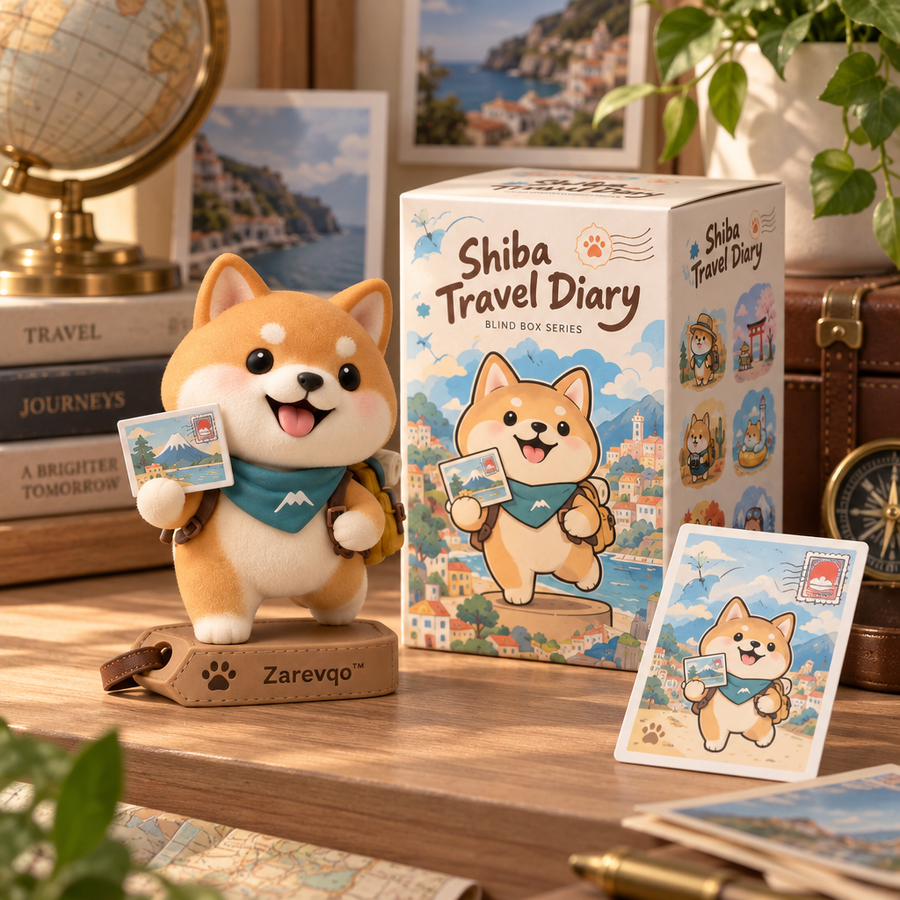 Zarevqo™ ShibaVoyage Shiba Travel Diary Blind Box product view