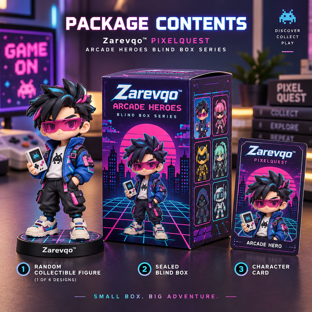 Zarevqo™ PixelQuest Retro Arcade Character Blind Box image 5
