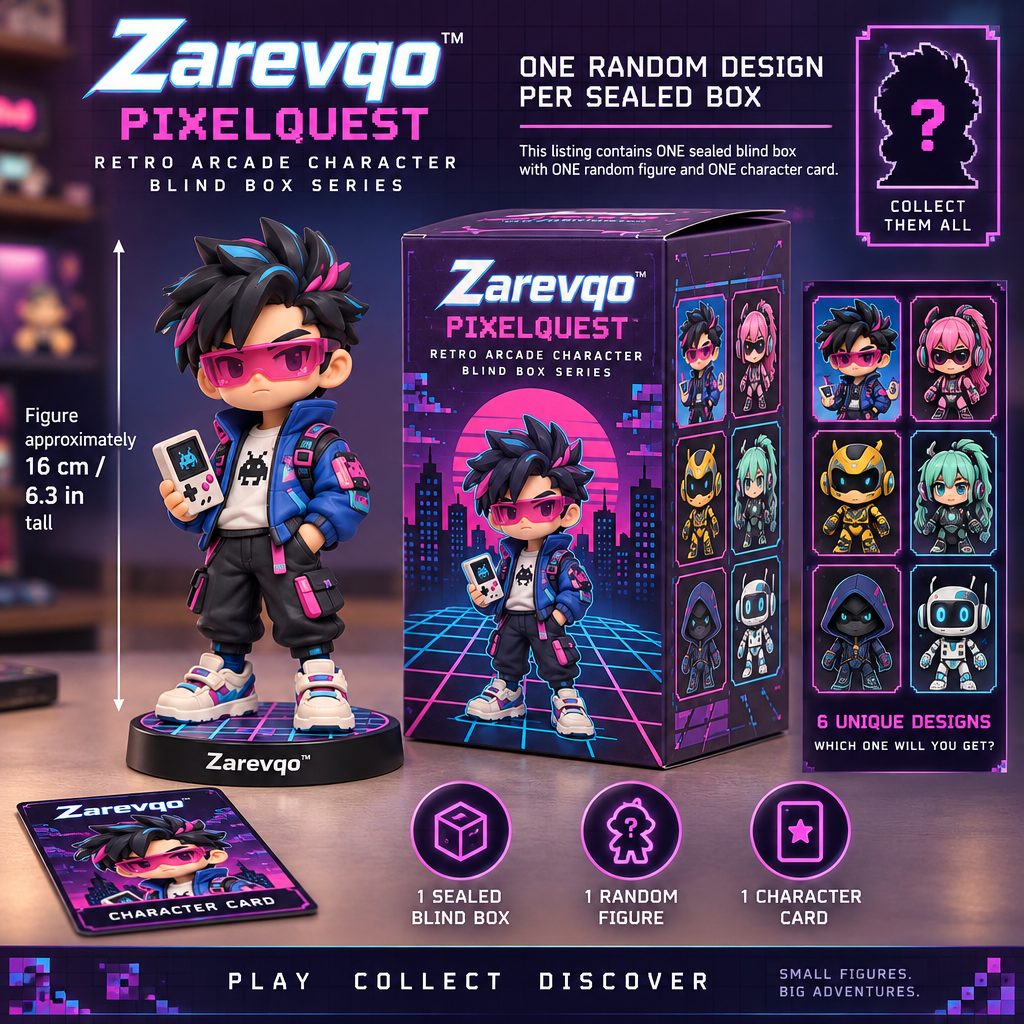 Zarevqo™ PixelQuest Retro Arcade Character Blind Box image 6